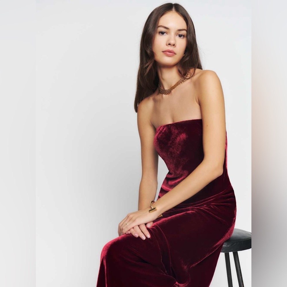 Reformation Petites Sylvania Velvet Dress